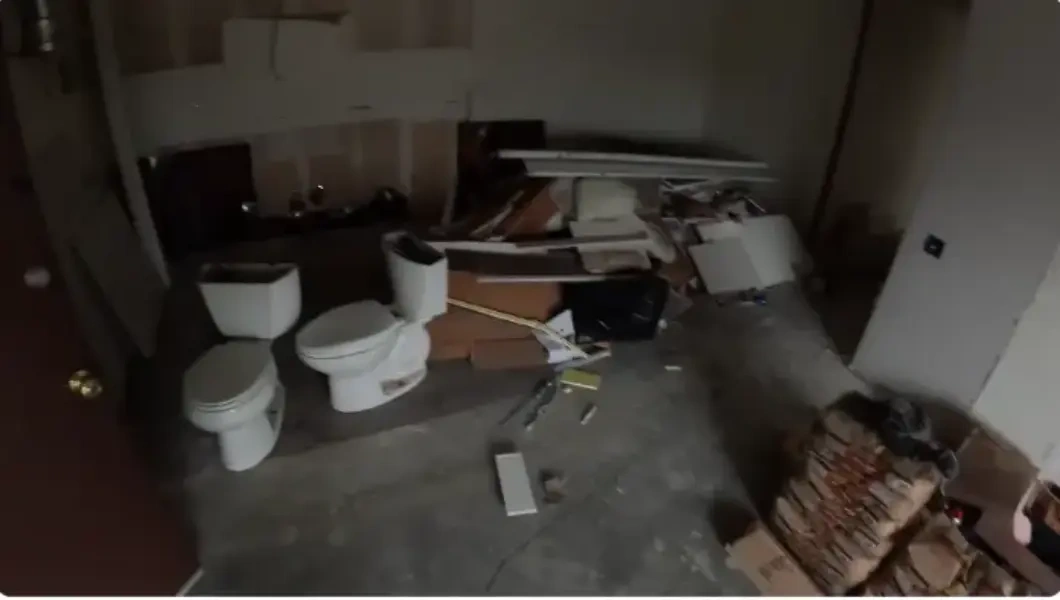 Toilets removed during a bathroom renovation in Fresno, CA