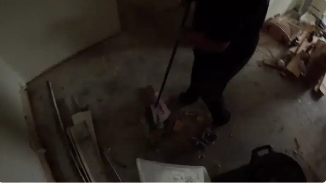Cleaning up construction debris from a renovation job site in Fresno, CA
