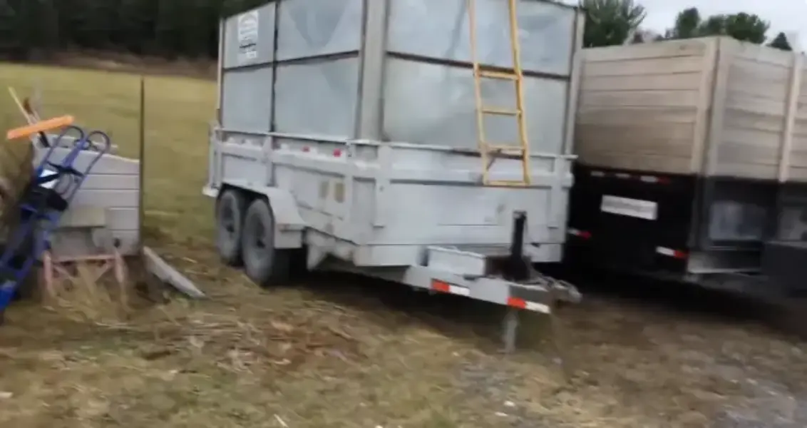 Storm cleanup dumpster rental Fresno debris removal job
