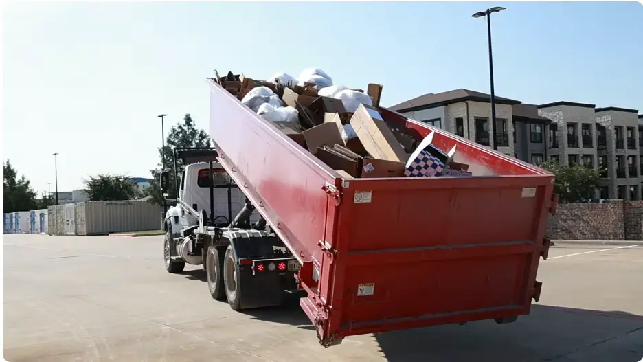 Dumpster rental Fresno delivery to a North Fresno driveway